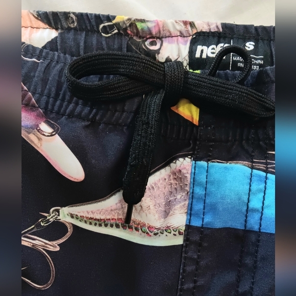 NEFF Fishing Lure Board Shorts Trunks w/ Skull Pocket S - Picture 3 of 10